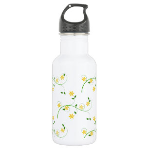 Schnörkel und Blume Edelstahlflasche