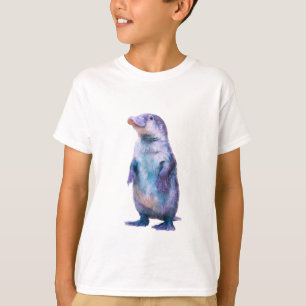Schnörkelhafter Pastellfarbener Stehender Schnabel T-Shirt