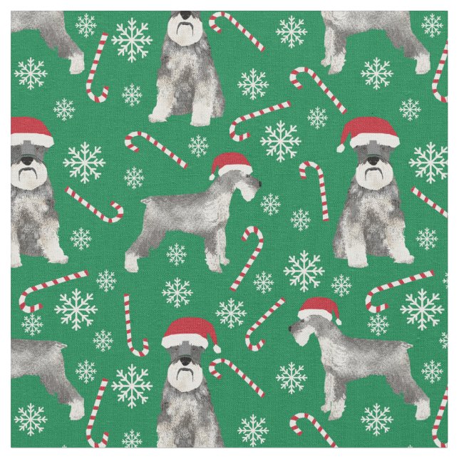 SchnörkelhundWeihnachten Stoff (Nahaufnahme)