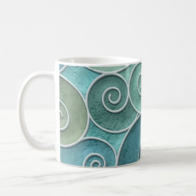 Schnörkellose Konsistenz mit Wirbel, Kaffeetasse (Links)