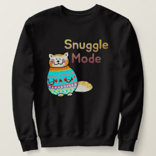 Schnuckelmodus Süße Rötliche Katze Sweatshirt