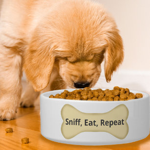 Schnüffeln, Essen, Wiederholen, Hundeknochen Lusti Napf