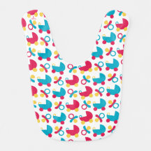 Schnuller and Stroller Baby Bib - Original Artwork
