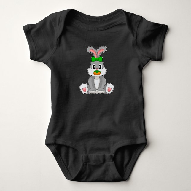 Schnuller für Hasenbabys Baby Strampler (Vorderseite)