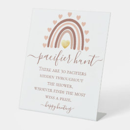 Schnuller Hunt Baby Dusche Sockelschild