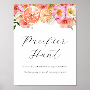 Schnuller Hunt Baby Showingzeichen Poster