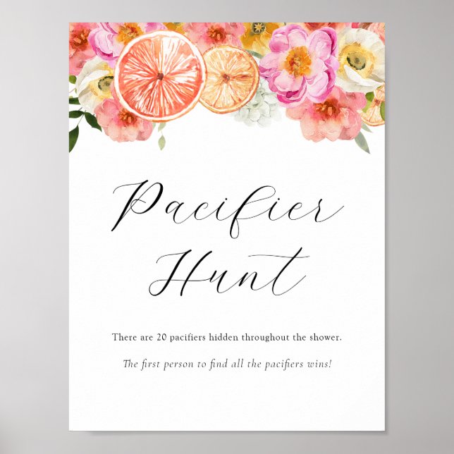 Schnuller Hunt Baby Showingzeichen Poster (Vorne)