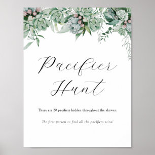 Schnuller Hunt Baby Showingzeichen Poster