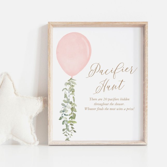 Schnuller Hunt Blue Balloon Baby Showposter Poster (Von Creator hochgeladen)