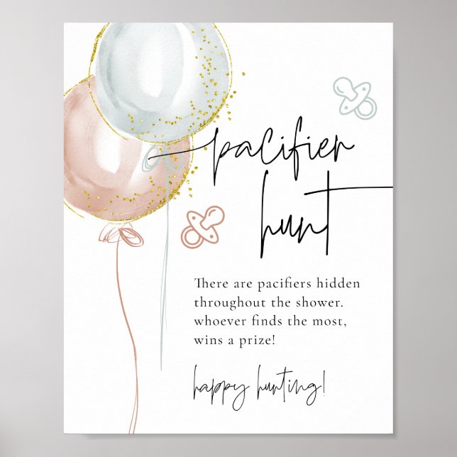 Schnuller-Jagd auf Kinderspielzeug Poster (Vorne)