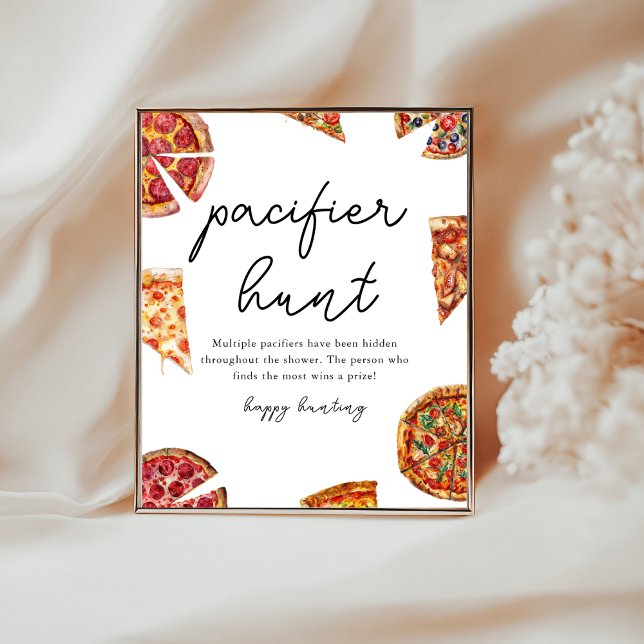 Schnuller Jagd Pizza Baby Dusche Spiel Poster (Von Creator hochgeladen)