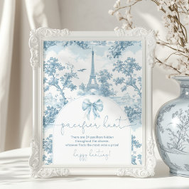 Schnuller Jagd Toile de Jouy Bonjour Bebe Poster