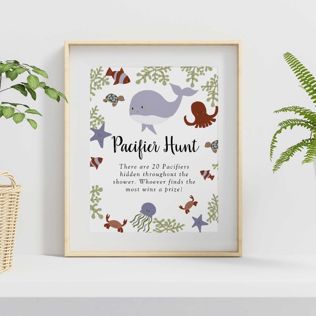 Schnuller Jagd unter dem Sea Baby Shower Spiel Nie Poster (Von Creator hochgeladen)