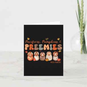 Schnuller Pumpkin und Preemies Nicu Nurse Thanksgi Karte