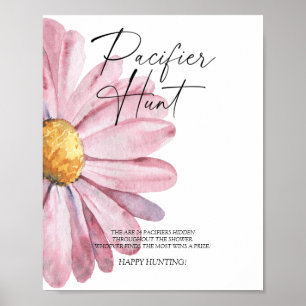 Schnuller-Suche-Babyparty-Spiel Daisy Poster