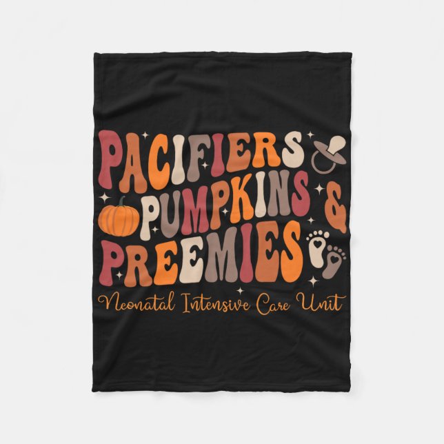 Schnullers Pumpkins Preemies Nicu Nurse Halloween  Fleecedecke (Vorderseite)