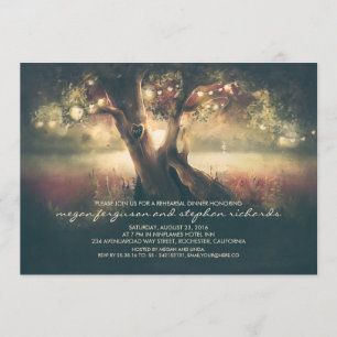 Schnur beleuchtet Baum - geschnitztes Einladung