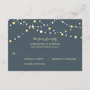 Schnur Lichter   Wedding UAWG RSVP Karte