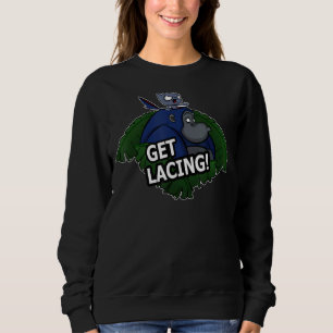 Schnüren Sie Gorilla und Katzen-Design Sweatshirt