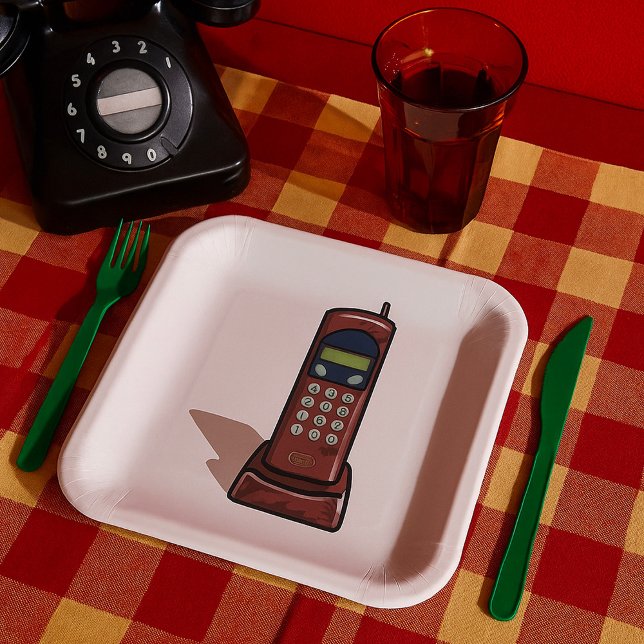 schnurloses Telefon Pappteller (Von Creator hochgeladen)