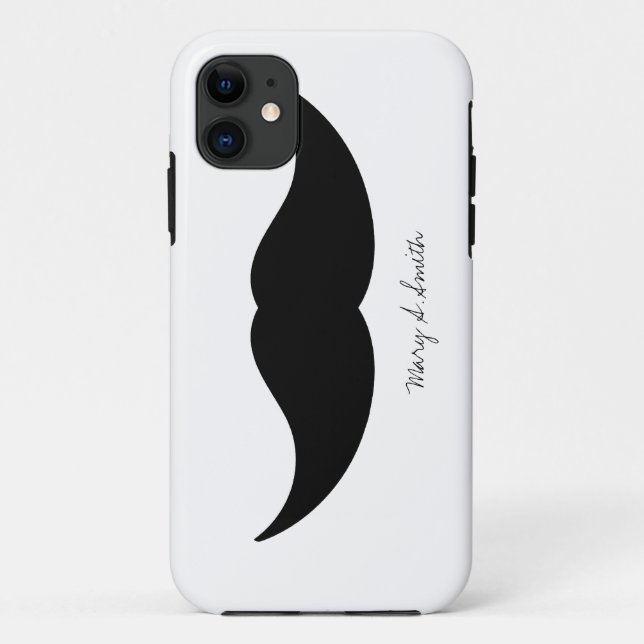Schnurrbart benutzerdefinierter Name Case-Mate iPhone Hülle (Rückseite)