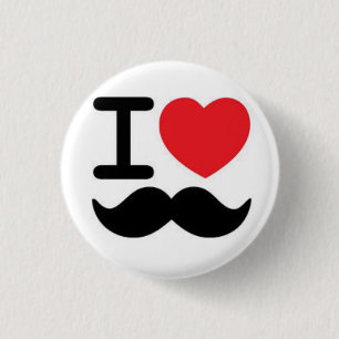Schnurrbart Button