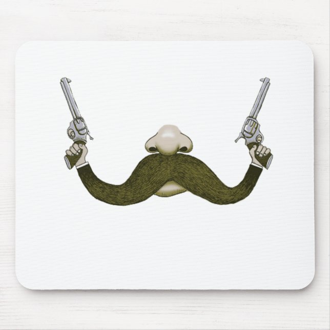 Schnurrbart-Cowboy Mousepad (Vorne)