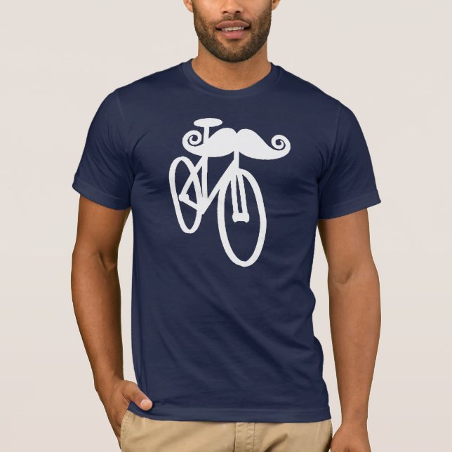 Schnurrbart-Fahrrad T-Shirt (Vorderseite)