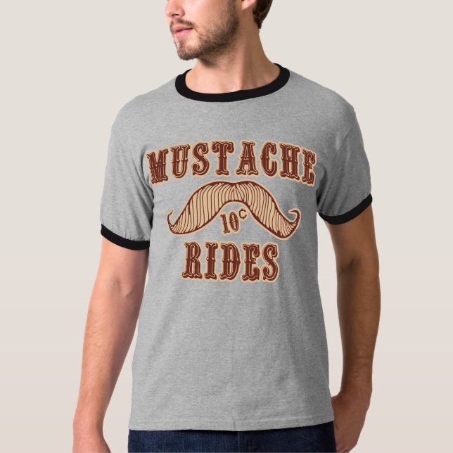 Schnurrbart-Fahrten T-Shirt (Vorderseite)