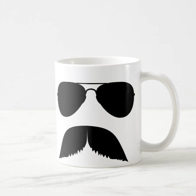 Schnurrbart-Flieger-Tasse Tasse (Rechts)