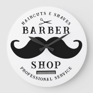 Schnurrbart Friseursalon Moderner Friseur Friseurs Große Wanduhr