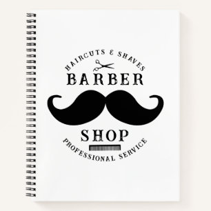 Schnurrbart Friseursalon Moderner Friseur Friseurs Notizbuch