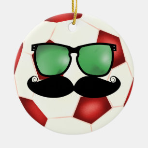 Schnurrbart-Fußball-Verzierung Keramikornament