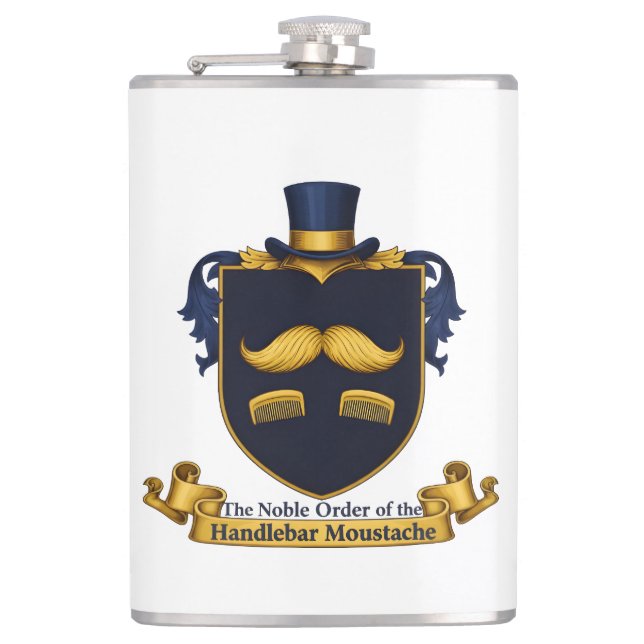 Schnurrbart Gentleman-Flasche Flachmann (Vorderseite)