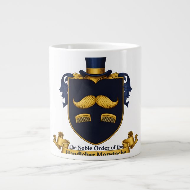 Schnurrbart Gentleman Kaffeetasse Jumbo-Tasse (Vorderseite)