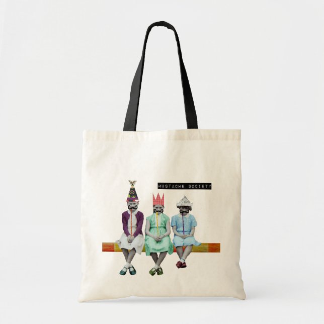 Schnurrbart-Gesellschafts-Vintage Tragetasche (Vorne)