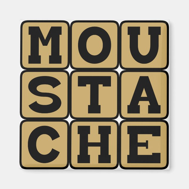 Schnurrbart, Gesichtshaar Magnet (Vorne)
