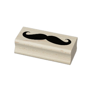 Schnurrbart Gummistempel
