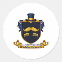 Schnurrbart-Herrenschneebart-Rundaufkleber