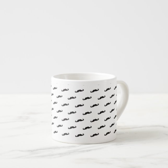 Schnurrbart-Hipster-Muster 2 Espressotasse (Vorderseite Rechts)