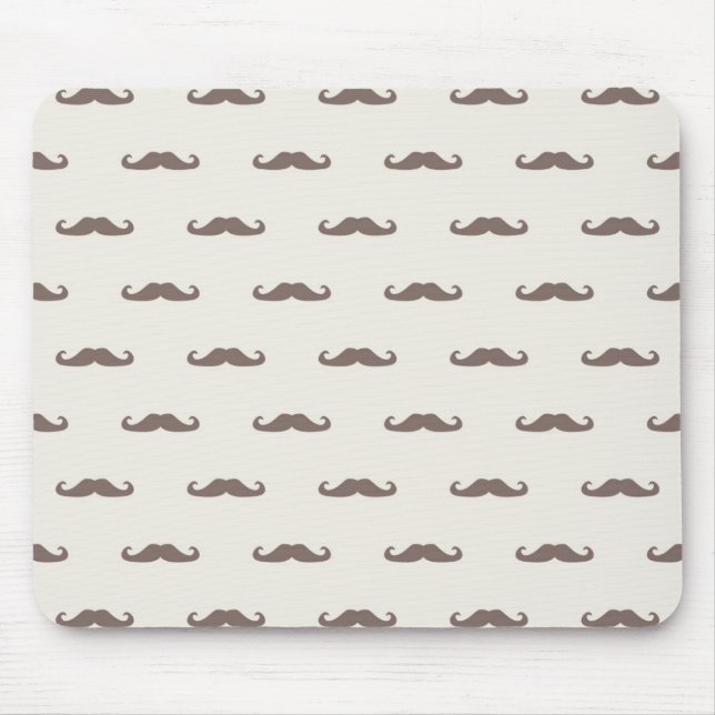 Schnurrbart-Hipster-Muster 3 Mousepad (Vorne)