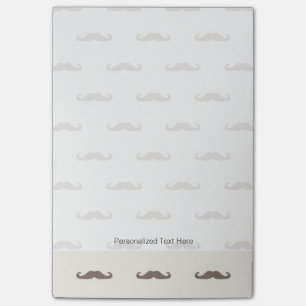 Schnurrbart-Hipster-Muster 3 Post-it Klebezettel