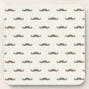 Schnurrbart-Hipster-Muster 3 Untersetzer