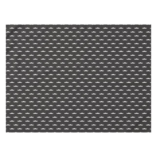 Schnurrbart-Hipster-Muster Tischdecke (Vorderseite (Horizontal))