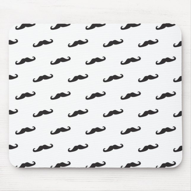 Schnurrbart-Hipstermuster 2 Mousepad (Vorne)