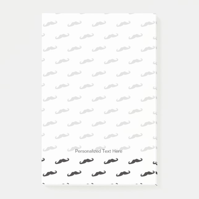 Schnurrbart-Hipstermuster 2 Post-it Klebezettel (Vorderseite)