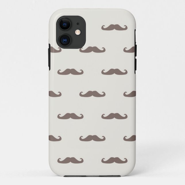 Schnurrbart-Hipstermuster 3 Case-Mate iPhone Hülle (Rückseite)