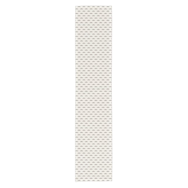 Schnurrbart-Hipstermuster 3 Kurzer Tischläufer (Vorderseite)