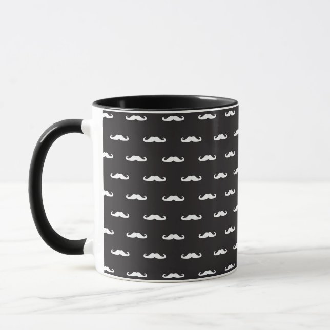 Schnurrbart-Hipstermuster Tasse (Links)