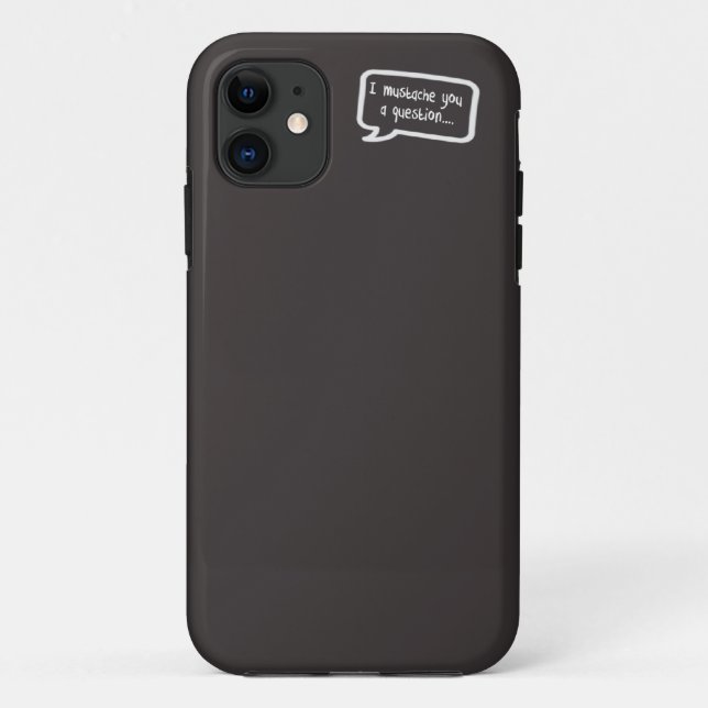 Schnurrbart I Sie ein Fragenminigrau Case-Mate iPhone Hülle (Rückseite)